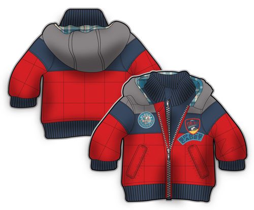 红色格子外套儿童男孩服装设计彩色矢量原稿产品工业素材免费下载